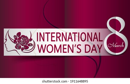 International women's day poster. Woman sign. Origami design template. Happy Mother's Day.