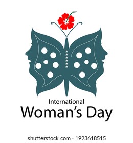 International women's day poster. Woman sign. Origami design template. Happy Mother's Day. Eps10 vector illustration with place for your text.