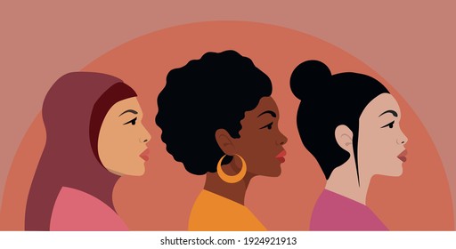 International women's day, women's rights, Vector