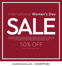 International Women's Day Sale Promotion Social Media Post Template