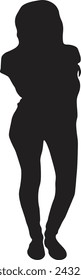 International Women's Day Silhouette. Vector Illustration