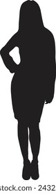 International Women's Day Silhouette. Vector Illustration