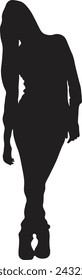 International Women's Day Silhouette. Vector Illustration