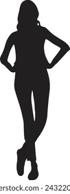 International Women's Day Silhouette. Vector Illustration