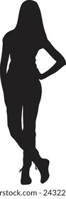 International Women's Day Silhouette. Vector Illustration