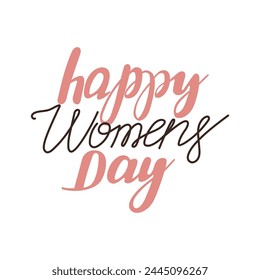 International Women's Day simple lettering typography. Vector illustration for poster, greeting card, invitation, t-shirt etc.