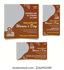 International women's day social media banner collection