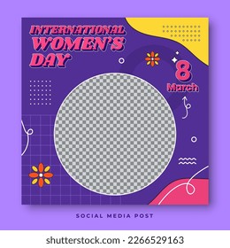 International women's day social media template