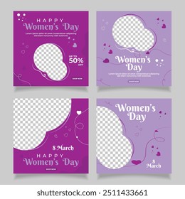 international women's day social media post design banner post template