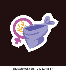 International Women's Day Sticker. Happy Women's Day Sticker. March 8th. Cartoon Vector illustration design for Sticker, Label. happy women day Sticker.