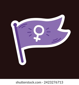 Etiqueta del Día Internacional de la Mujer. Feliz Día de la Mujer. 8 de marzo. Diseño de ilustración de vectores de dibujos animados para Sticker, Label. feliz día de la mujer Sticker.