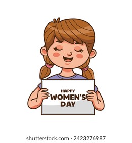 International Women's Day Sticker. Happy Women's Day Sticker. March 8th. Cartoon Vector illustration design for Sticker, Label. happy women day Sticker.