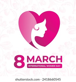 International Women's Day template for advertising, banners, leaflets and flyers. Women's Day poster. International Women's Day