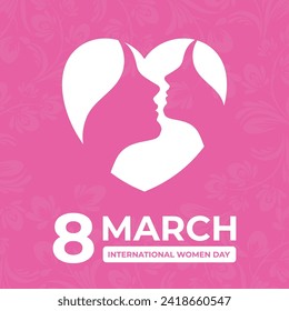 International Women's Day template for advertising, banners, leaflets and flyers. Women's Day poster. International Women's Day