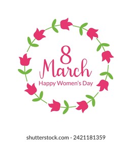 International Women's Day template for cards, advertising, banners, leaflets, social media posts, and flyers.template vector eps