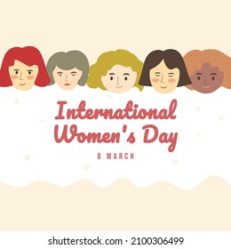 International Women's Day template for social media post, poster, prints