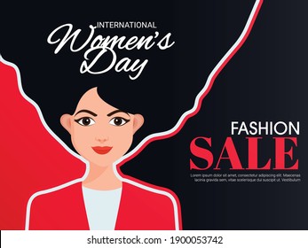 International women's day theme. Vector illustration. flat design. Vector concept of the female empowerment movement.