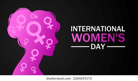 International women's day theme. Vector illustration. Suitable for Poster, Banners, campaign and greeting card.