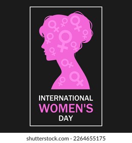 International women's day theme. Vector illustration. Suitable for Poster, Banners, campaign and greeting card.