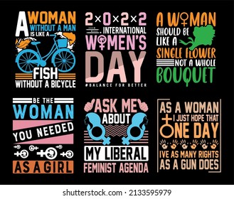International Women's Day T-shirt Design Bundle Collection