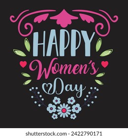 International women's day t-shirt design vector illustration