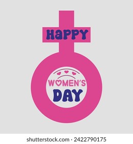 International women's day t-shirt design vector illustration