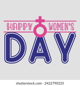 International women's day t-shirt design vector illustration