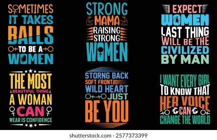 International Women's Day T-shirt Design Bundle Collection