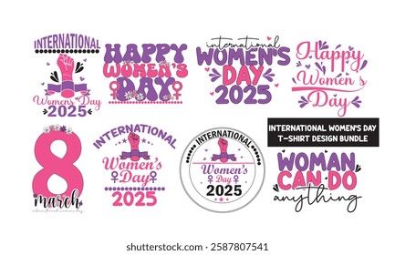 International Women's Day T-Shirt Design Bundle