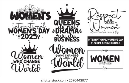 International Women's Day T-Shirt Design Bundle