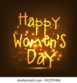 International Womens Day Typographical Greeting Card Background.