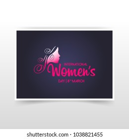 International Women's day typography with dark background