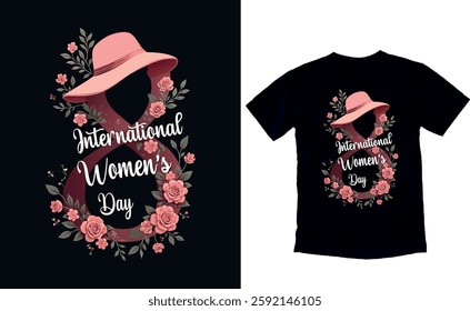 International women's day typography t shirt design