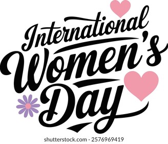 international women's day typography t-shirt design