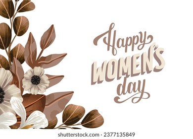 International Women's Day Vector Banner Ad Lady pink 