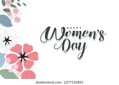 International Women's Day Vector Banner Ad Lady pink 