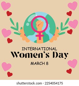 International women's day vector design social media post and template.