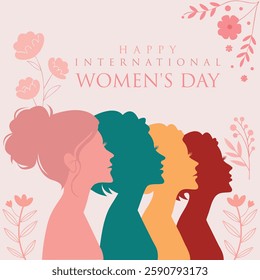 International Women's Day Vector Design, women's day 08 march, Happy Women's Day Vector Illustration, 8th March Women's Day Background.