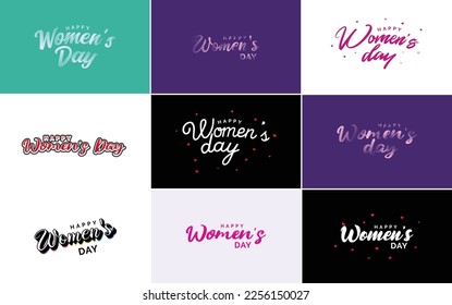 International Women's Day vector hand written typography background with a bold. vibrant style