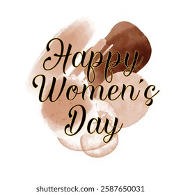 International Women's day vector, happy women's day vector, women's day watercolor vector