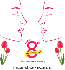 International Women's day vector illustration for March 8th. Creative women concept for posters, banners, greetings, print, brochures and backgrounds.