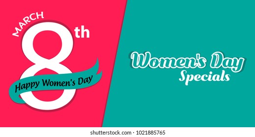 International Women's Day Vector Illustration For March 8th. Creative Women Concept For Posters, Banners, Greetings, Print, Brochures And Backgrounds.