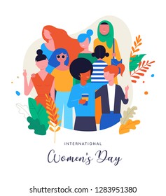 International Women's Day. Vector illustration, card, poster, flyer and banner.