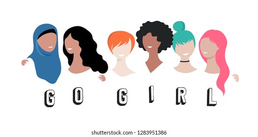 International Women's Day. Vector illustration, card, poster, flyer and banner.