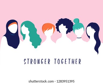 International Women's Day. Vector illustration, card, poster, flyer and banner.