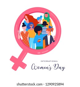 International Women's Day. Vector illustration, card, poster, flyer and banner.