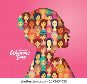 Ilustración de vectores del Día Internacional de la Mujer