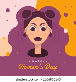 International Women's Day. Vector illustration. Flat style. Women different nationalities and cultures. Diversity. Avatars. Concept, element for feminism, girl power, poster, banner, background.