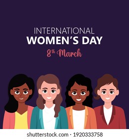 International women's day vector illustration.