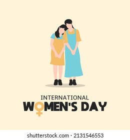 International women's day vector illustration. Suitable for Poster, Banners, campaign and greeting card.